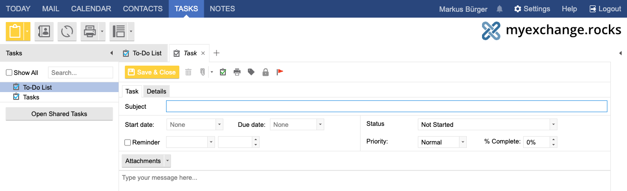 Adding a task